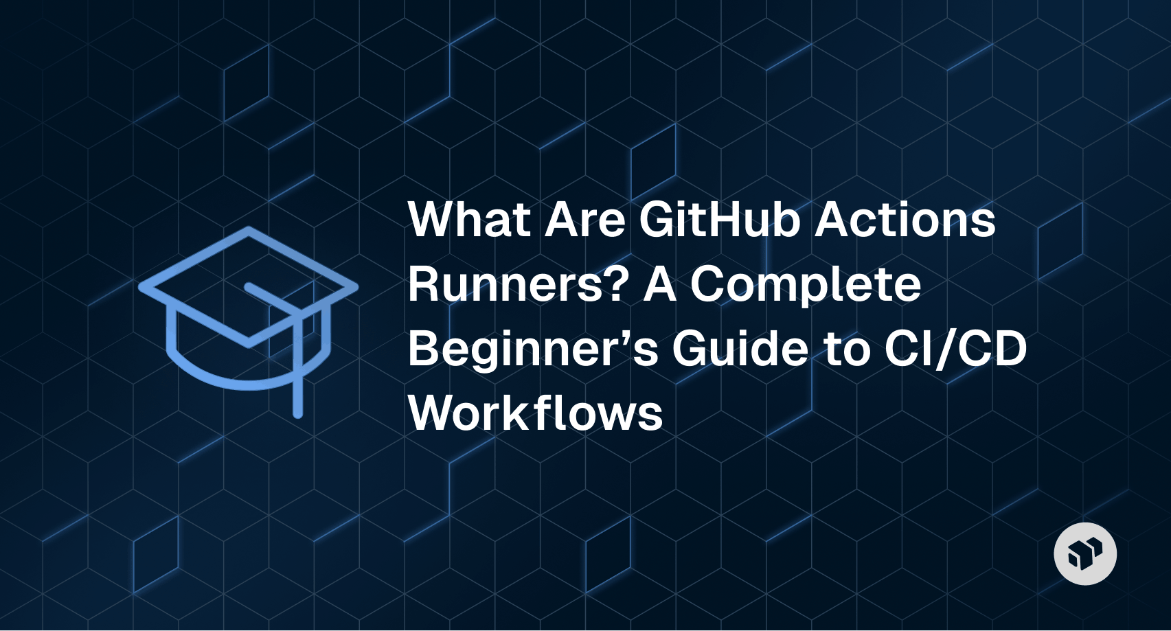 illustration explaining GitHub Actions runners, showing how they execute CI/CD workflows for automation in software development.